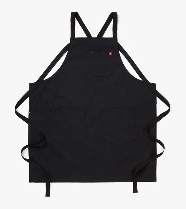 Caviar Black Crossback Apron